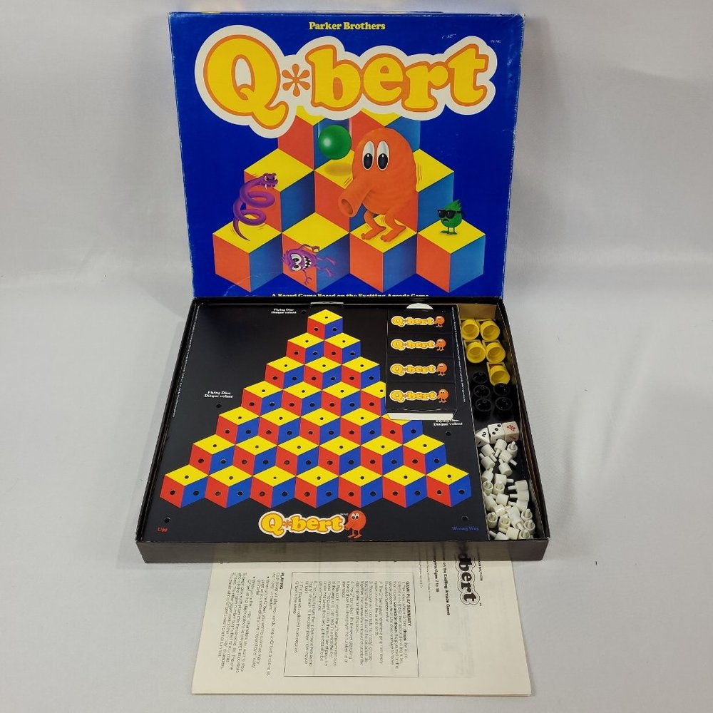 Q*Bert Vintage 1983 Board Game by Parker Brothers